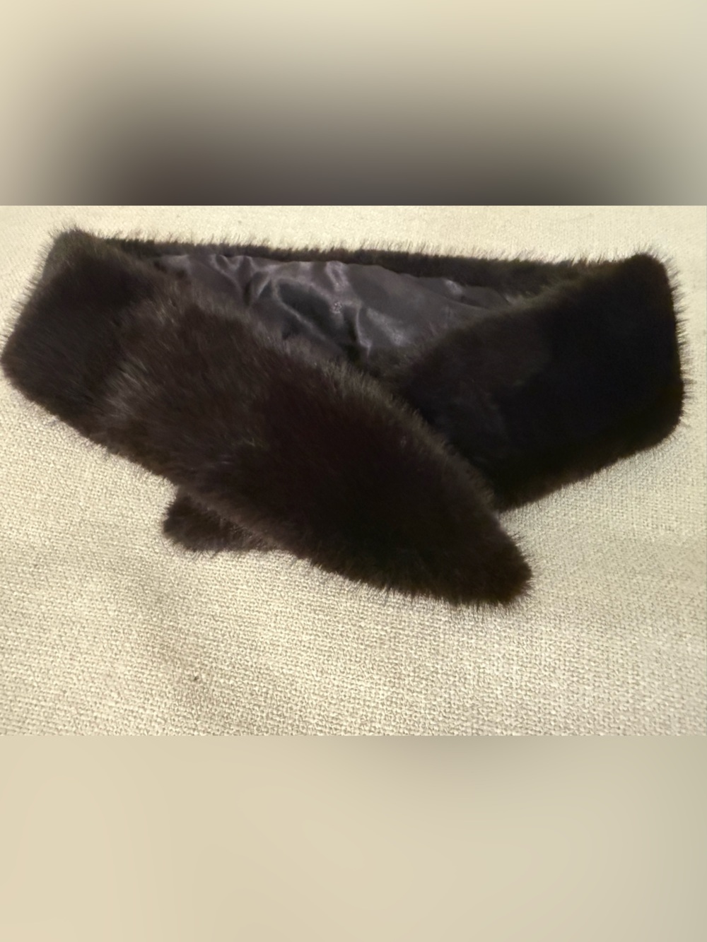 H&M Dark Brown Faux Fur Scarf